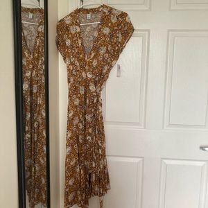 NWO Old Navy Midi Wrap Dress